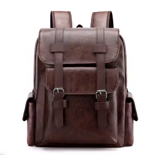 VeroLuxe PU Leather Backpack with Laptop Compartment