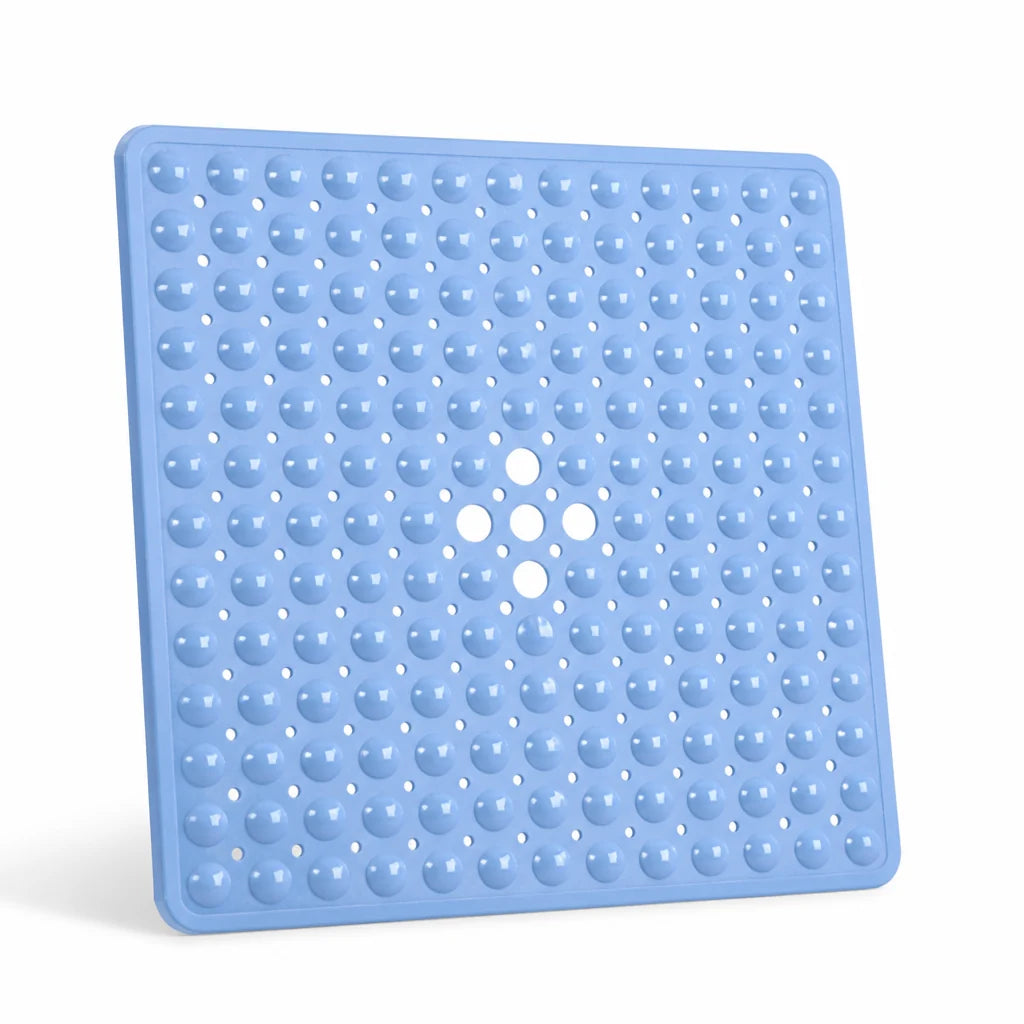 Non-slip Shower Mat with Suction Cups & Quick Drainage (Machine Washable)