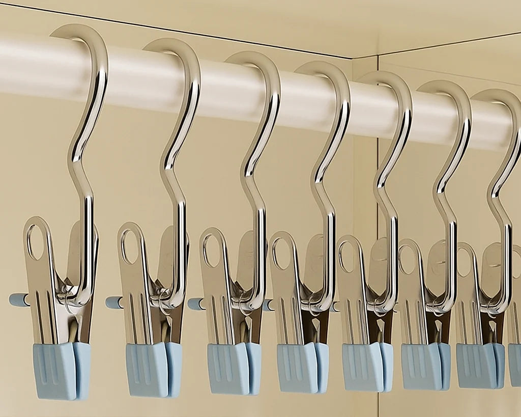 FlexiClip™ — Stainless gentle hold for flawless laundry, anytime and anywhere