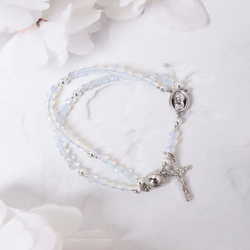 Handcrafted Pearl Prayer Bracelet with Magnetic Clasp
