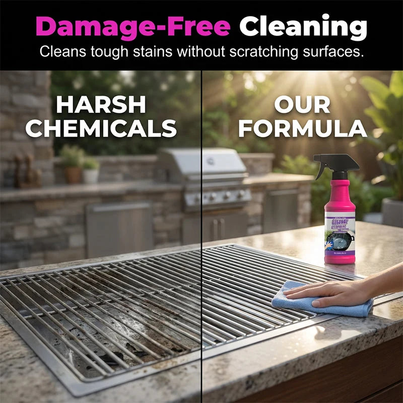 PyroFlash™ — Banishes Fat and Dirt to Make Your Grill Shine Like New Again!