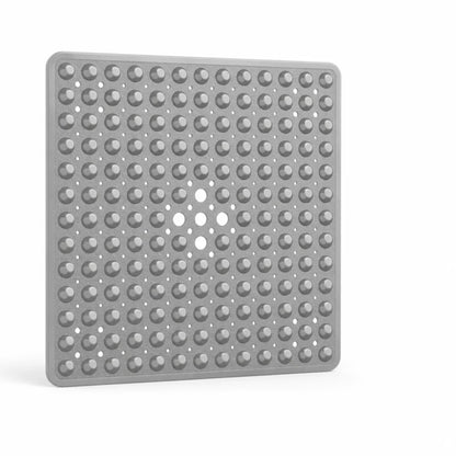 Non-slip Shower Mat with Suction Cups & Quick Drainage (Machine Washable)