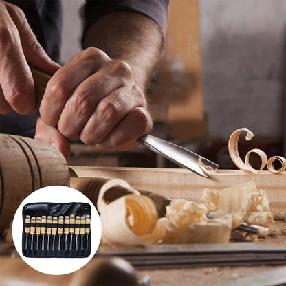 12-Piece Wood Carving Chisel Set 6-38mm