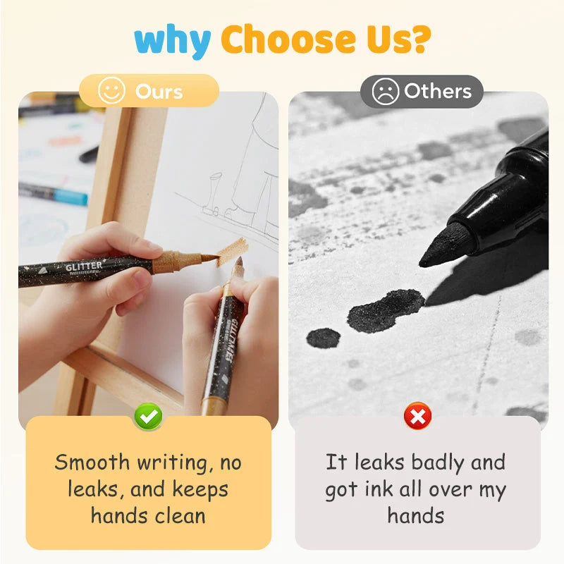 Glimora Double-Sided Glitter Pens Set