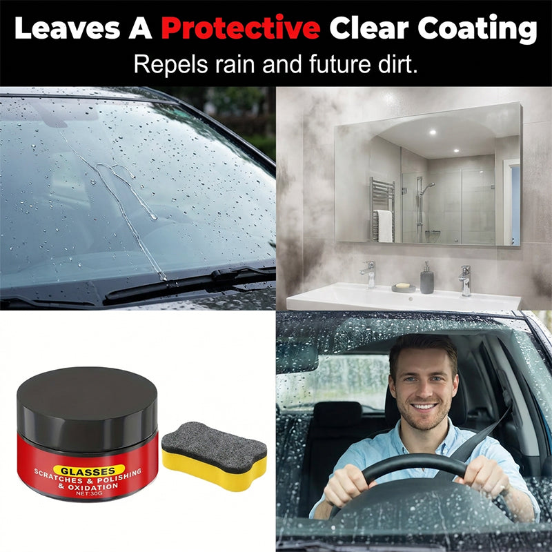 Glass polish for windshields