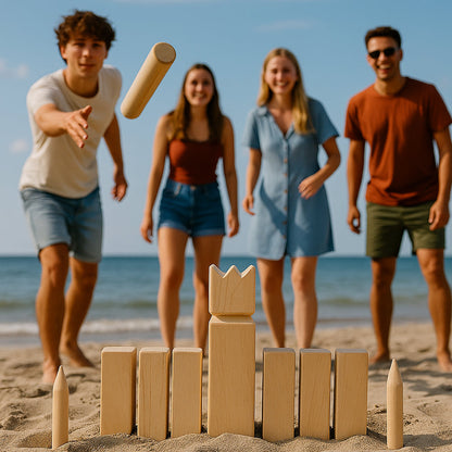 Kubb Wooden Game for Garden & Leisure