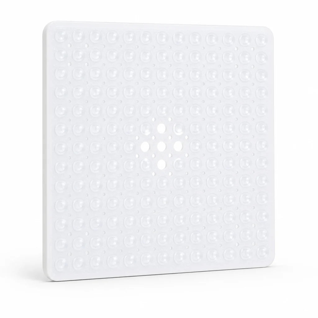 Non-slip Shower Mat with Suction Cups & Quick Drainage (Machine Washable)