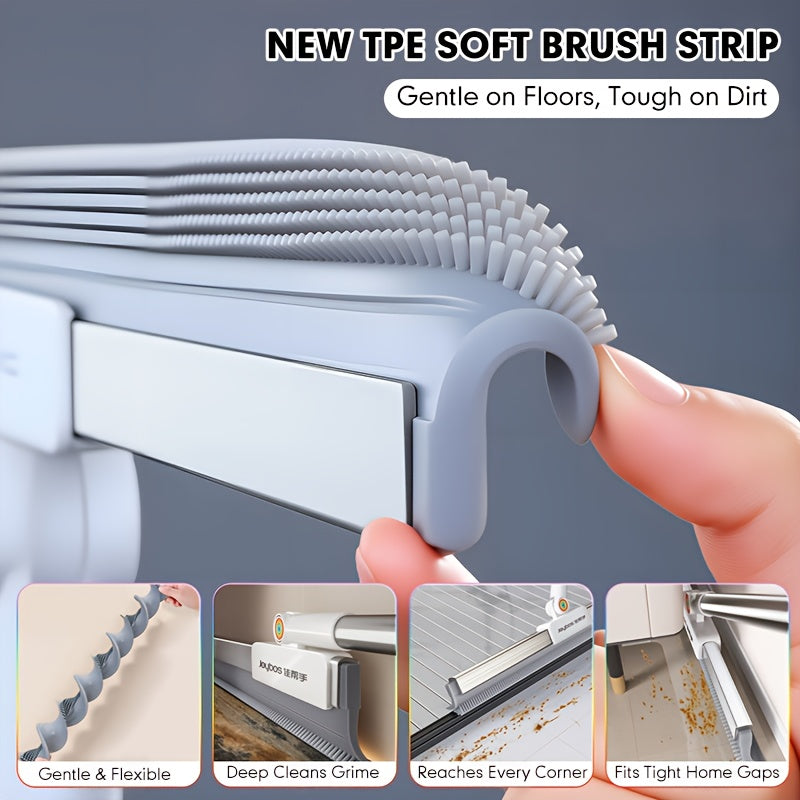 Floor mop with rubber lip & TPE bristles