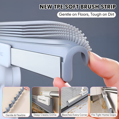 Floor mop with rubber lip & TPE bristles