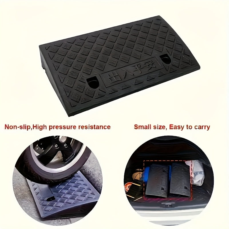 Curb Ramp 2-Piece Set Made of PE, 10 cm Height