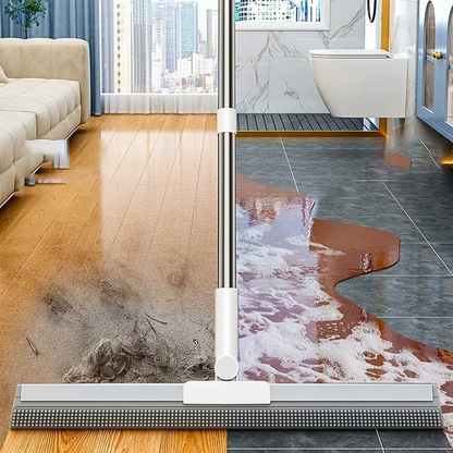 Floor mop with rubber lip & TPE bristles