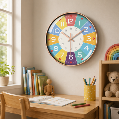 SilentKids Wall Clock – Silent for the Children's Room
