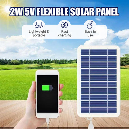 Flexible Solar Panel 2W 5V with USB Output