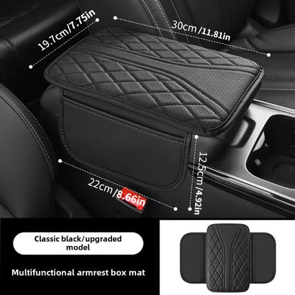 Car Armrest Organizer PU Leather with Pocket