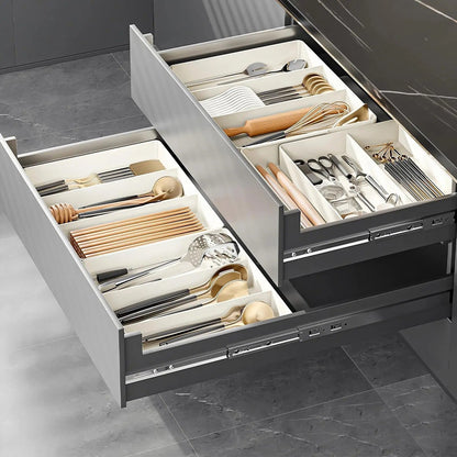 Expandable Drawer Organizer with Transparent Compartments