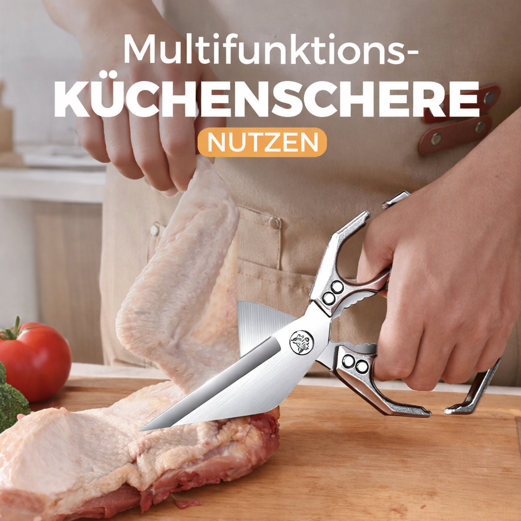Multi-function Kitchen Scissors made of 3Cr13 Stainless Steel