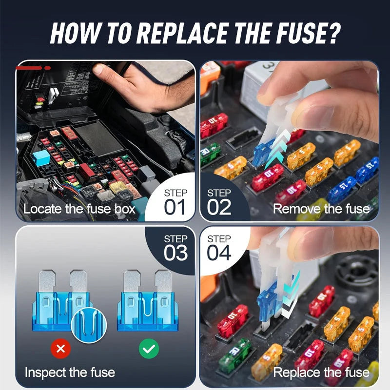 Car Fuse Assortment 300-Piece with Fuse Puller