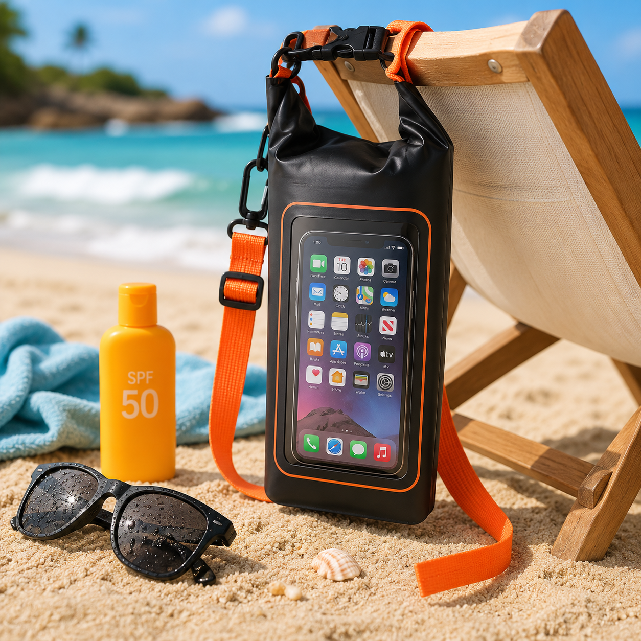 Waterproof Smartphone Case with Shoulder Strap