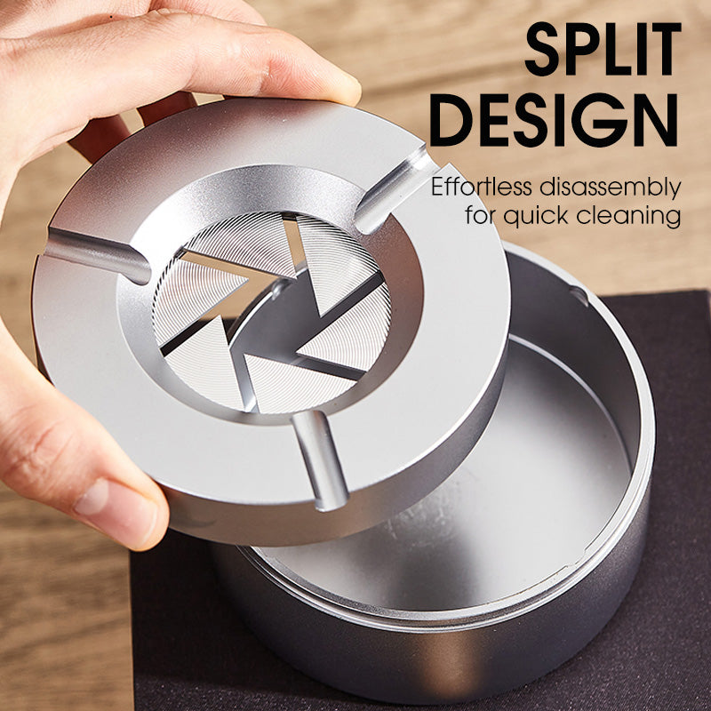 360° Stainless Steel Ashtray with Twist Lock