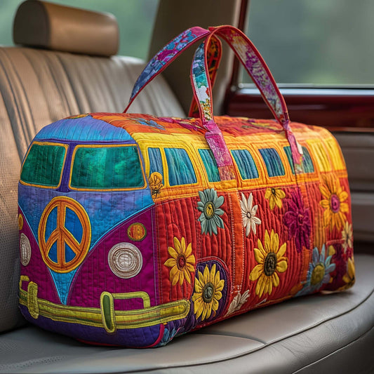 FloraVoyage Quilted Floral Travel Bag