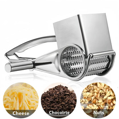 Rotary Grater for Cheese Made of Stainless Steel