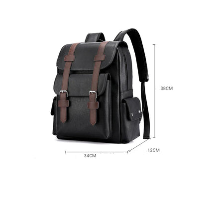 VeroLuxe PU Leather Backpack with Laptop Compartment