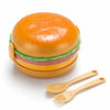 Microwave-Safe Stackable Hamburger Lunchbox (with Cutlery)