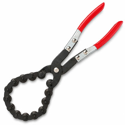 Compact ergonomic pipe cutter pliers with chain roller