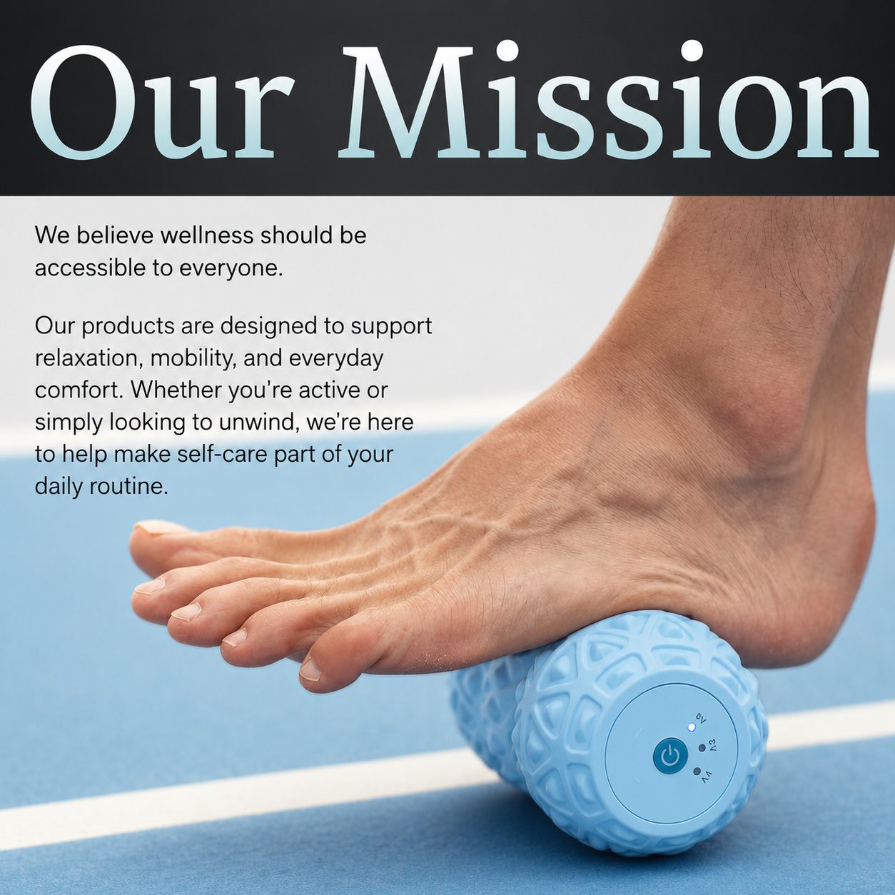RollRelief Vibration Massage Roller for Feet