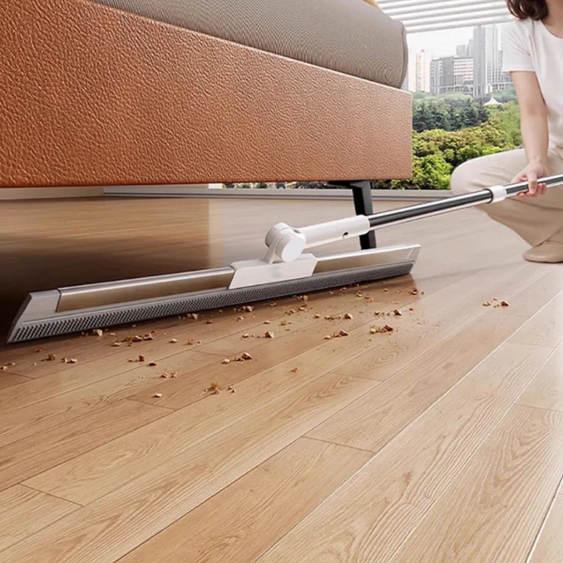Floor mop with rubber lip & TPE bristles
