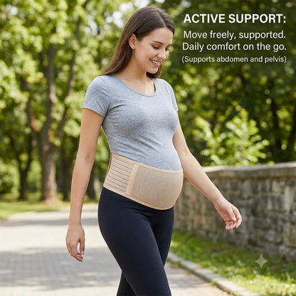 Maternity belt with abdominal and pelvic support