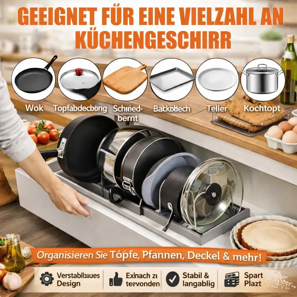 KitchenClarity™ — Finally Effortlessly Perfect Organization for Your Favorite Pans and More!