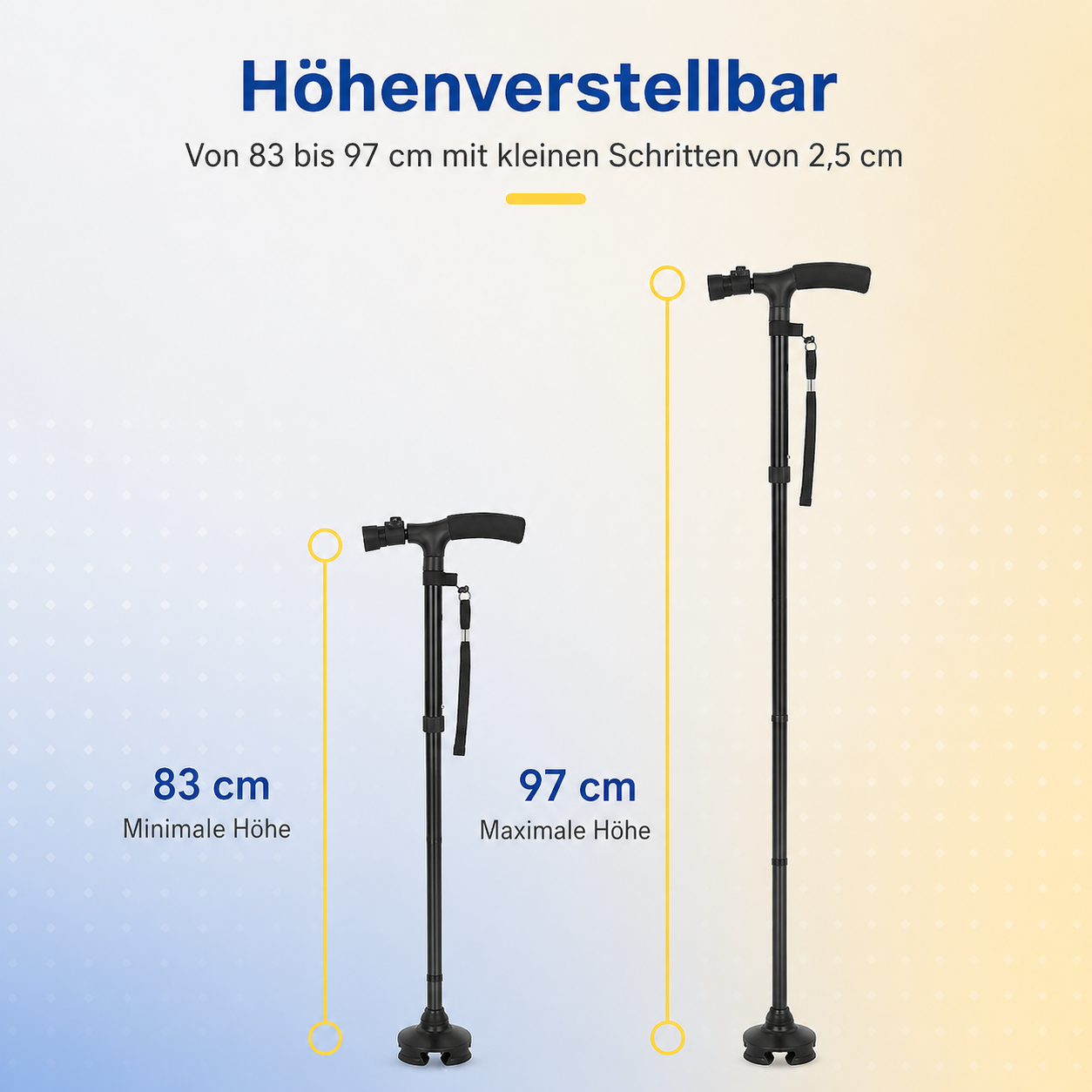 Adjustable Height Walking Stick