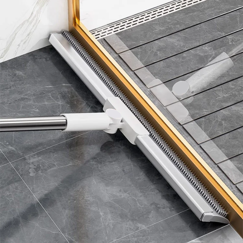 Floor mop with rubber lip & TPE bristles