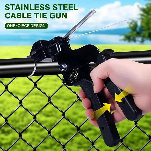 Stainless Steel Cable Tie Gun with 100 Cable Ties