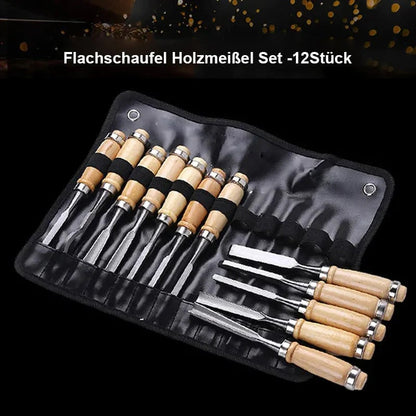 12-Piece Wood Carving Chisel Set 6-38mm