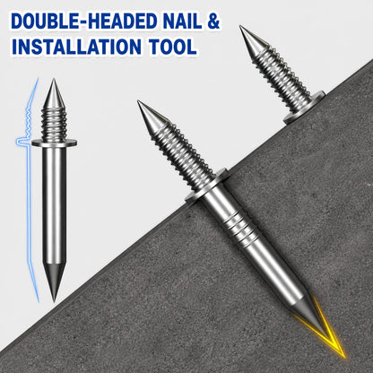 Baseboard Nail Set – Double Head System 100 Pieces