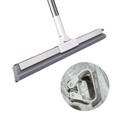 Floor mop with rubber lip & TPE bristles