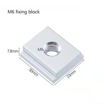 Woodworking sliding block with safety guide