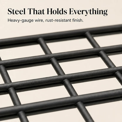 Door shelf without drilling – basket & hooks