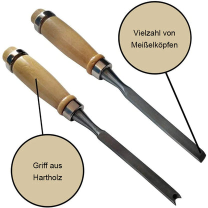 12-Piece Wood Carving Chisel Set 6-38mm