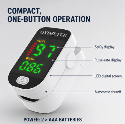 Digital Finger Pulse Oximeter with LED Display