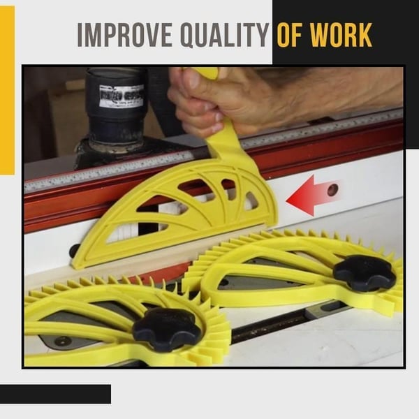 Woodworking sliding block with safety guide
