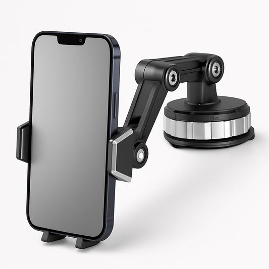 Car Phone Holder with Suction Cup & 360° Rotation