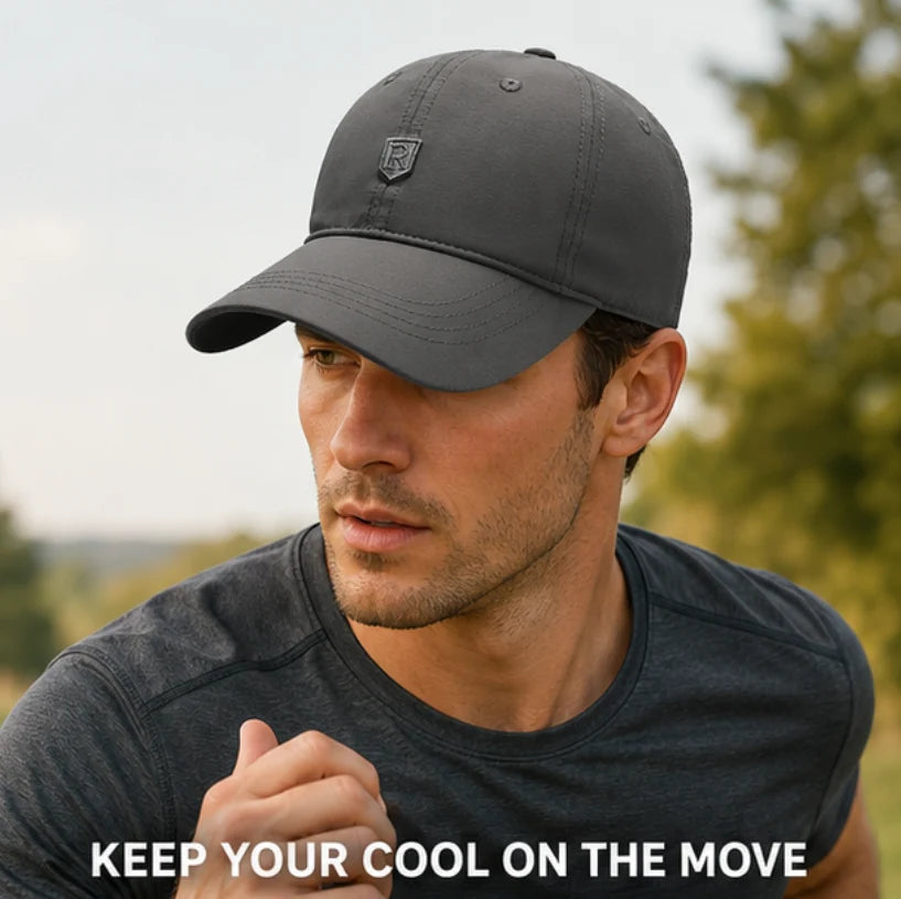 Perforated Men's Sports Cap Breathable