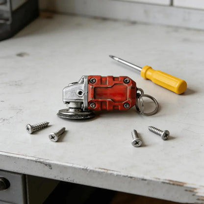 EdgeCraft™ Mini Grinder Keychain — compact, decorative, and always ready to use