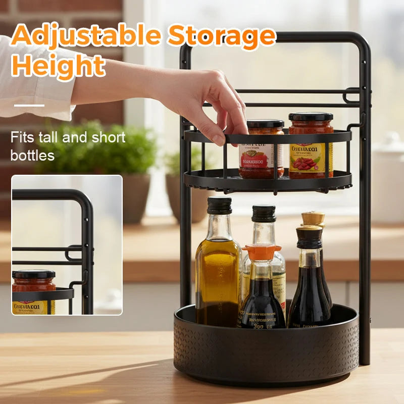 Rotatable Kitchen Shelf with 360° Rotation