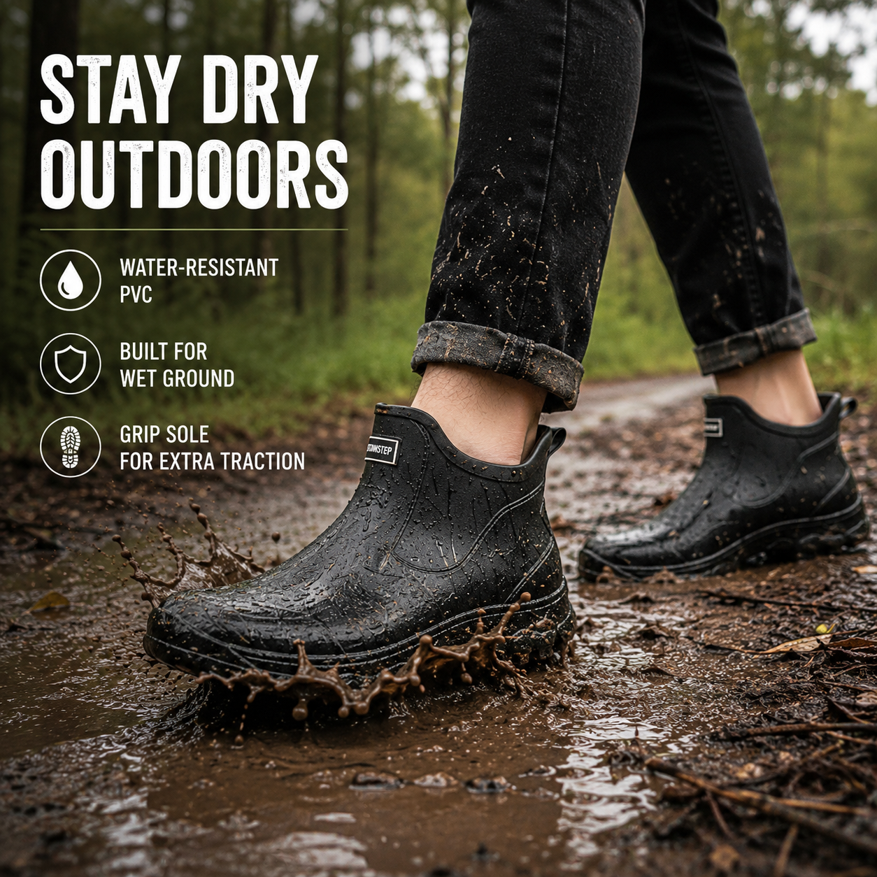 Rubber Boots Outdoor Waterproof Non-Slip