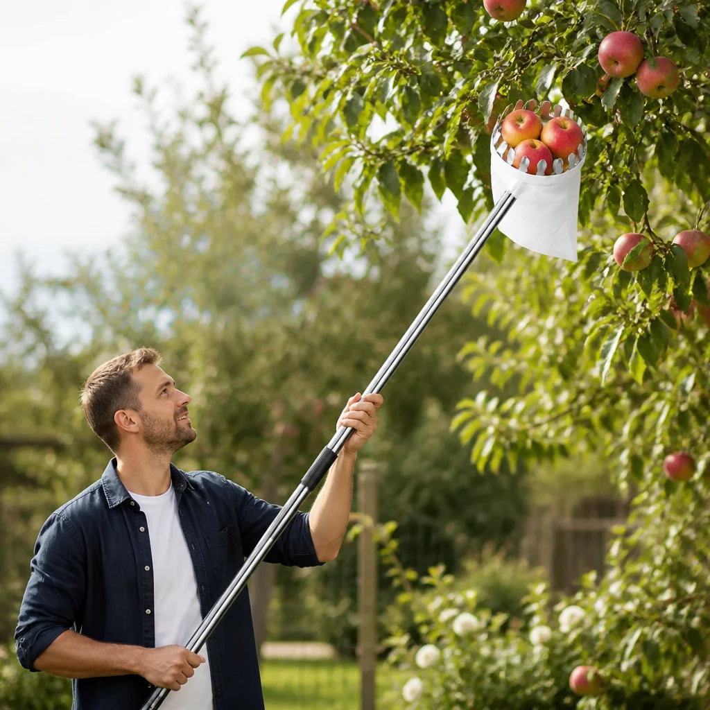 Telescopic Stainless Steel Fruit Picker (4 m Reach)