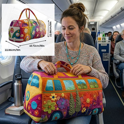FloraVoyage Quilted Floral Travel Bag